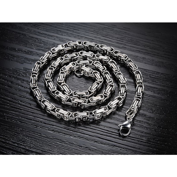 Kejsarlänk Halsband i Stål, Färgen Håller Livstiden! 5,5mm 50cm