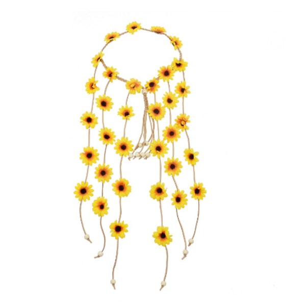 Pääpanta Corolla-Sunflower Pearls Adjustment Flower Tiara (keltainen)