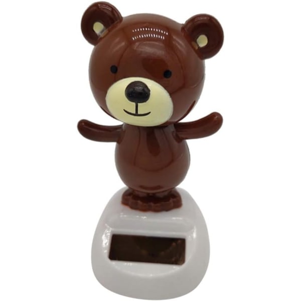 Solar Bear Bobble Skakar på hovedet Dansande leksaksfigur Staty Bil D