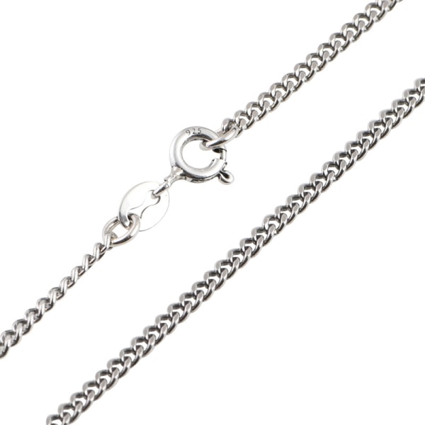 45cmSmykker - Halskæde - 925 Sølv Diamond Mesh Chain - Bredde 2