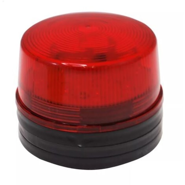 Stroboskop rød blixtlampa - 12V / LED
