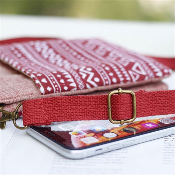 Tulostus naisten phone case lompakko - punainen
