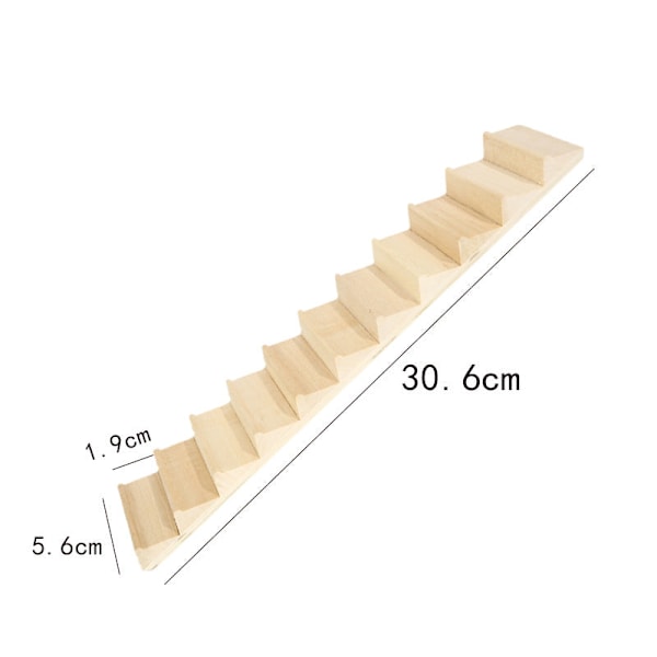 Miniatyrmøbler Leketøysdukker Hus Gjør-det-selv Dekorasjon Tilbehør Mini 1:12 Venstre og høyre rekkverkstrapp Left handrail stairs