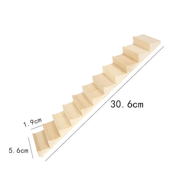 Pienoiskalusteet Lelu Nuket Talot Tee-se-itse Koristelu Tarvikkeet Mini 1:12 Vasen ja oikea kaidetrappu Stair without handrail
