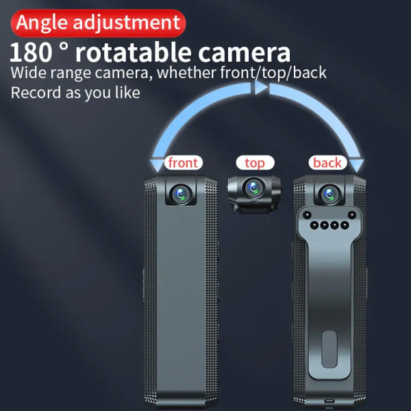 Bærbar mødestemmeoptager HD Roterende kamera Videooptager Optagepen-32G