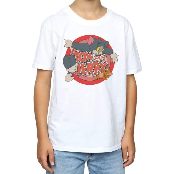 Tom og Jerry Boys Classic Catch bomull T-skjorte 9-11 år hvit hvit 9-11 år