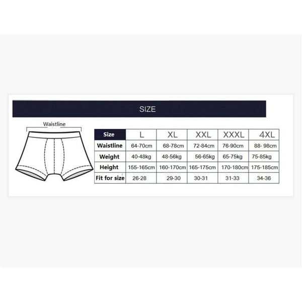 Pieces Miesten alusvaatteet Boxer Ohuet pikkuhousut (väri: 02, koko: XL(50 58KG)) XL