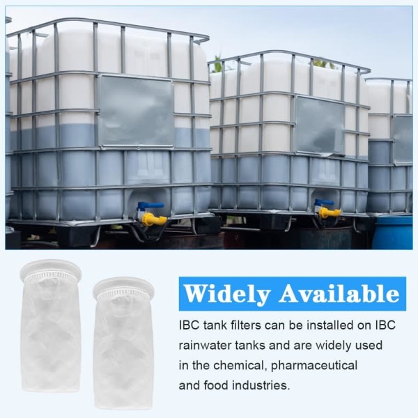 2 ST Nylon IBC-filter, IBC Regnvanntankfilter Tvättbart IBC-ersettingsfilter Nylon - IBC-tanklåsbeslag (163 mm)