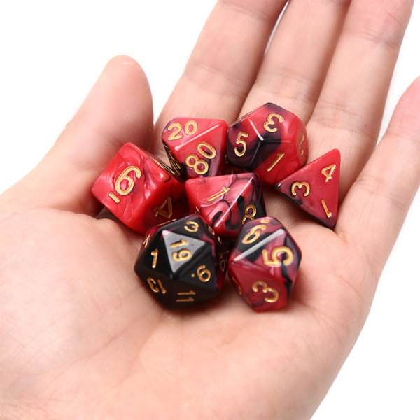 49 kpl Akryyli Polyhedral Dice Set - Lautapelille