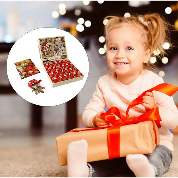 Sendt fra Sverige Puslespill Julekalender 2024, 1008 puslespillbrikker 24 dagers Toy Shop Jigsaw-puslespill TOY SHOP julnedräkning julkalender a 800