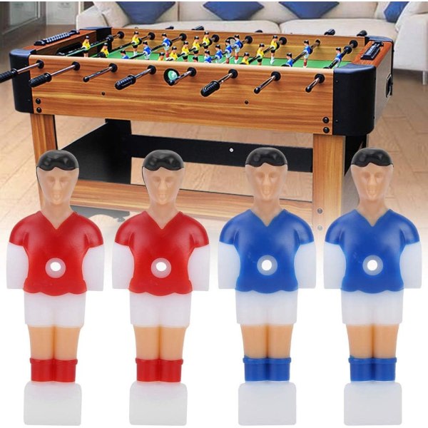 fotbollsspelare fotboll manlig spelare, 2 röda 2 blå minifigur plast fotboll manliga spelare reservdelar bh tillbehör for fotbollsspel