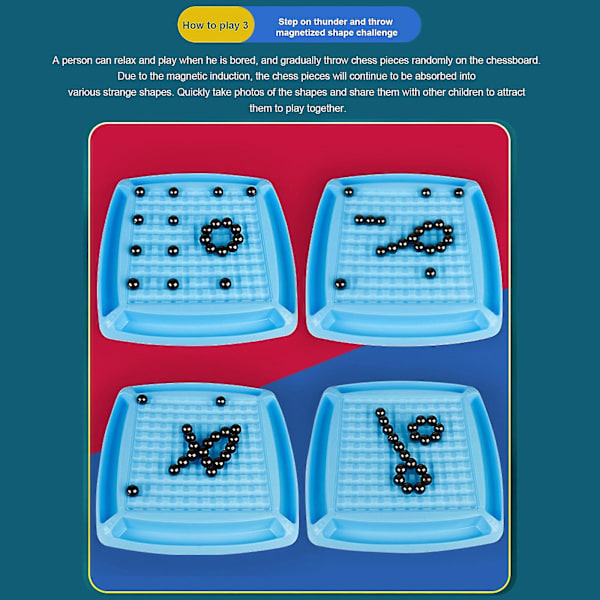 Magnetisk skakspil med brikker, magnetisk brætspil med brikker, magnetisk skakspil med brikker, magnetisk skakspil med snor [DB]