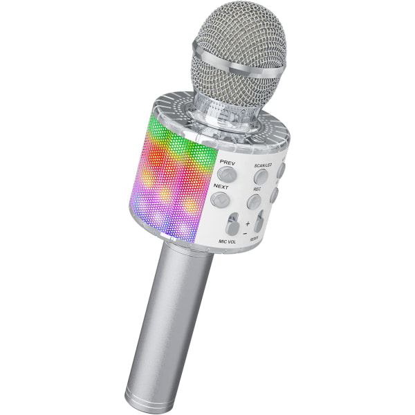 Trådlös karaokemikrofon, Ankuka barnkaraokemikrofon med dansande LED-ljus