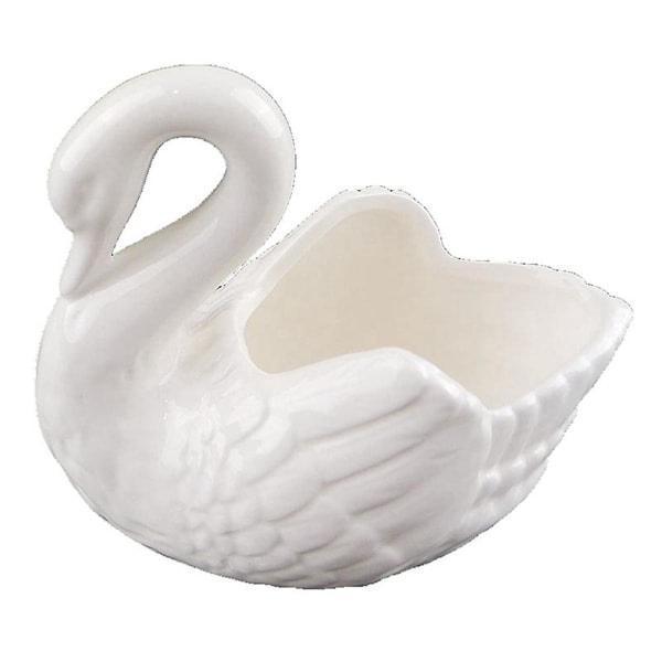 Creative White Swan keraaminen kukkaruukku Monitoiminen kynttilänjalka