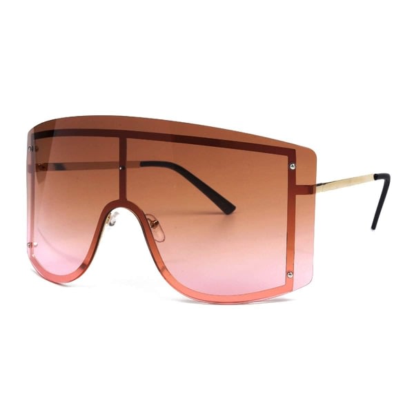Flat Top overdimensjonerte solbriller for damemote, brun