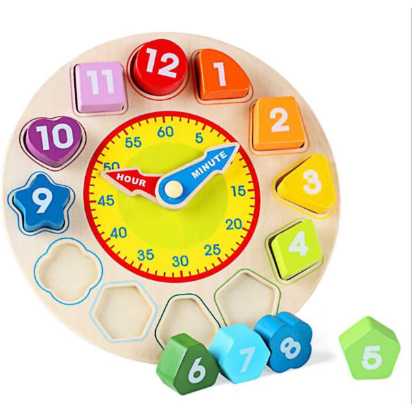Lasten kellolelu puinen ajan oppimisen muotoluokitus