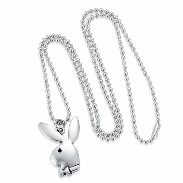 Playboy Bunny Necklace 24" Rolo Chain i 304 Stainless