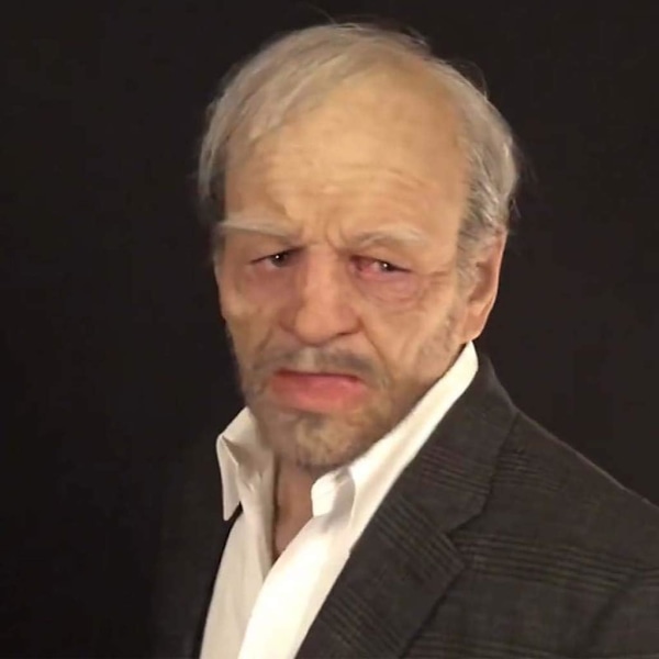 Halloween latexmask - gammal man dekor realistisk ansiktsmask för mänsklig rynka-XF1- B