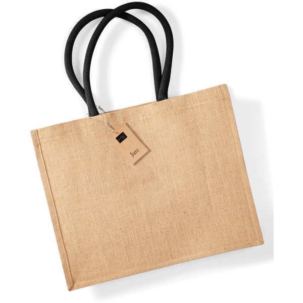 Westford Mill Classic Juutti Shopper Bag (21 litraa) One Size Nat Natural/Black One Size