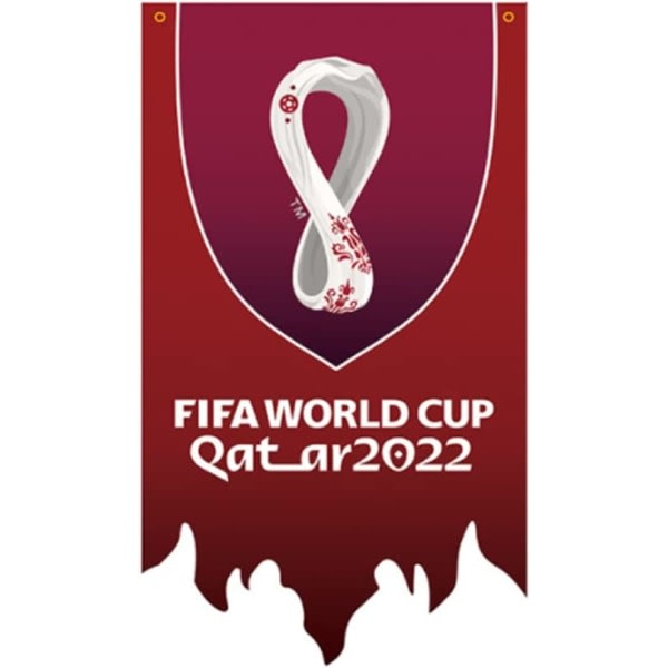 2-pack 30X50" Qatar World Soccer Cup-flagga (för Qatar)