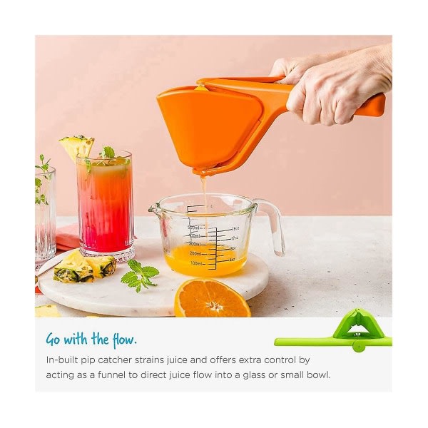 Sitron juicer, lettpresset manuell sitron juicer, juicer som kan brettes flat for plassbesparende oppbevaring.