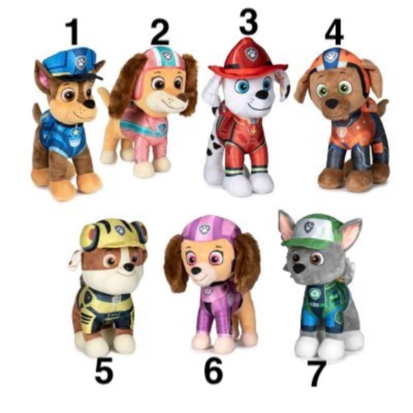Lelut Paw Patrol Pehmolelut pehmustetut eläimet Plush 20cm THE MOVIE Vä 5.Rubble Gul