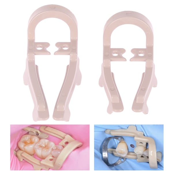 1Box ​​Dental Rubber Dam Clamp Distal-förlängningsgummiskivor