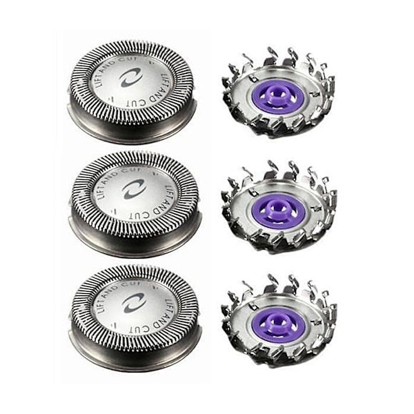 9 st Ersättningsrakhuvuden för Philips Norelco HQ3 HQ4 HQ55 HQ56 HQ6900 HQ6868 HQ5812 HQ6874 Rakblad [DB] Silver-XF4-