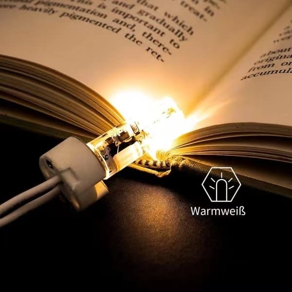 10x G4 LED-pærer 12V AC/DC Varmt hvid 3000K 2W, dæmpbar lys-WELLNGS