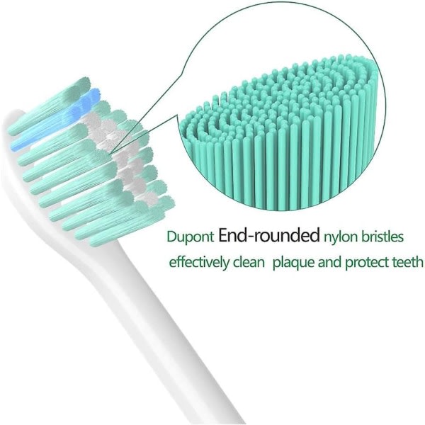 Ersättningsborsthuvuden, 4-pack tandborsthuvuden, sähköinen tandborste