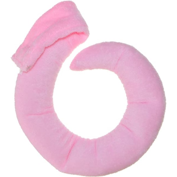 Pig Costume Accessories Set - Fuzzy Pink Pig Ears Pannband, rosett