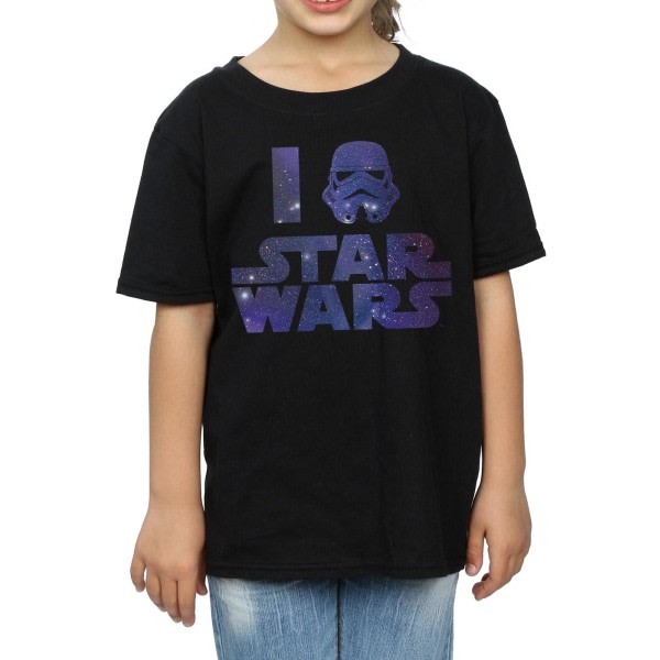 Star Wars Girls I Love Star Wars bomuldsskjorte 5-6 år Sort 5-6 år