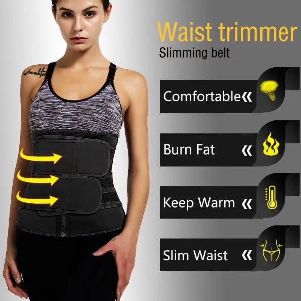 Sweat Waist Trainer naisille Waist Cincher Vatsa Control Waist Shaper Workout Slim Belly Band Neopreeni korsettitrimmeri naisille