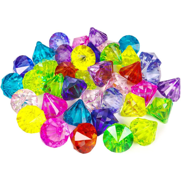 Akryl diamantstenar, flerfärgade ädelstenar för barn