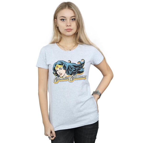 DC Comics Dame/Dame Wonder Woman Smile Bomuld T-shirt M Spo Sports Grey M