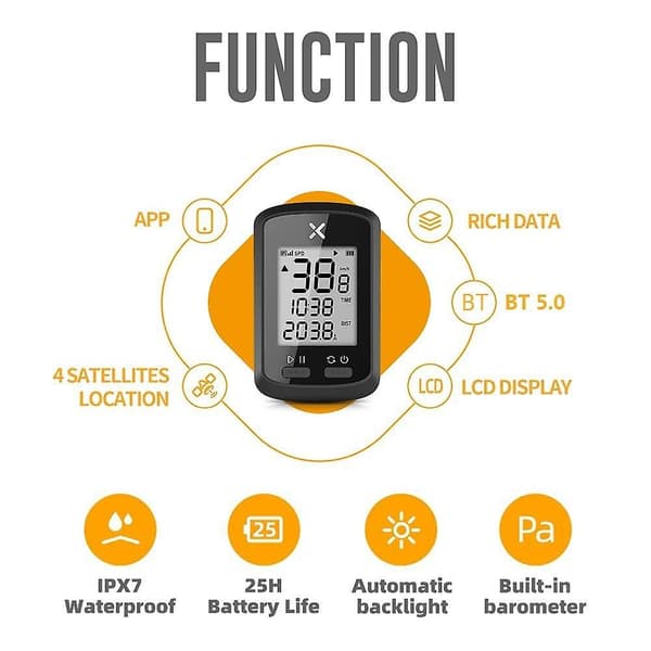 Smart GPS Bike Computer Wireless Bicycle Digital Speedometer Xoss-FF-