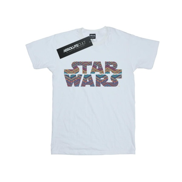 Star Wars Boys Farve Aztec Logo T-shirt 9-11 år Hvid 9-11 år