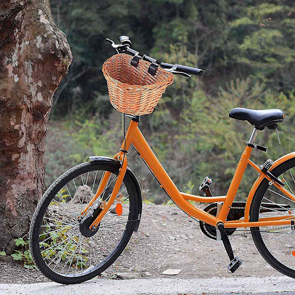 Lastu Vintage Korgflätcykelkorg Pyörä Scooter Kori Lapsen Pyörä Etukorin,xs(puu Col