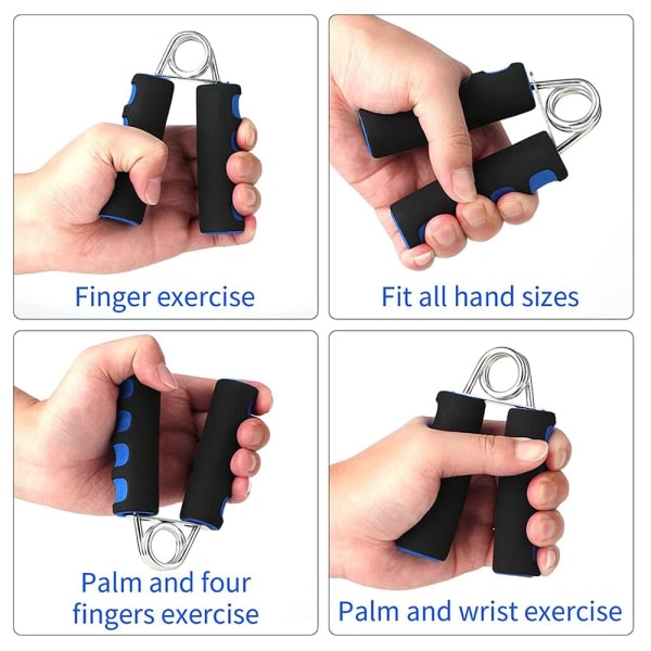 Hand Grip vahvistin, Grip Strength Trainer kyynärvarren harjoitteluun (sininen musta)