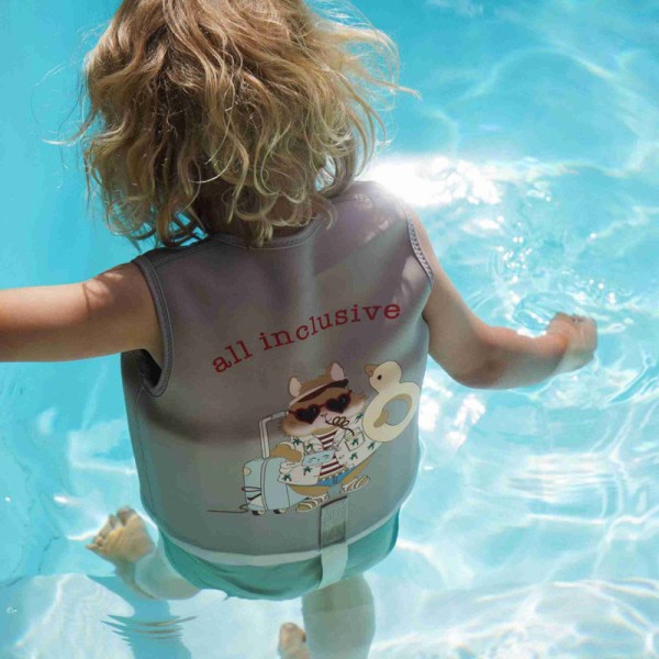 Simväst för småbarn, simjacka för barn Beige 2-4 år-XF1-