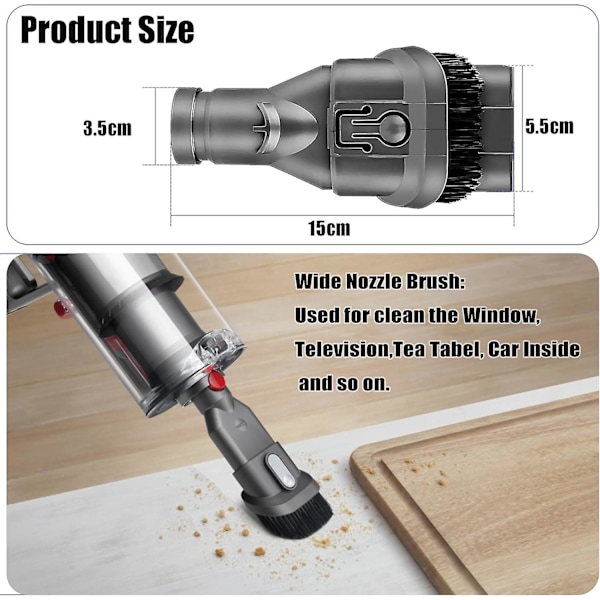 Ersättningssats, borstmunstycken Flexibla slangtillbehör Förlängning kompatibel för Dyson V6 V7 V8 V10 V11 V15(8in1-sats)