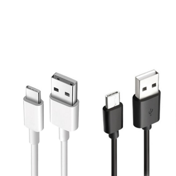 Nopea lataus Extra pitkä USB-C kaapeli / Laturi 3-Pack Vit