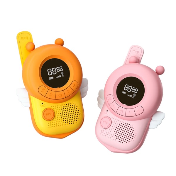 K22 Hd Ljudkvalitet Förälder-barn Interaktion Enkellås One-touch Call Ficklampa Anti-lost Kid Walkie Talkie Bee Style