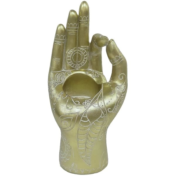 Buddha jooga -kynttilänjalka Mudra-käsi pöytäkynttilänjalka Koristepatsaat Kotitoimisto Keräilyhahmot Rentouttava lahja