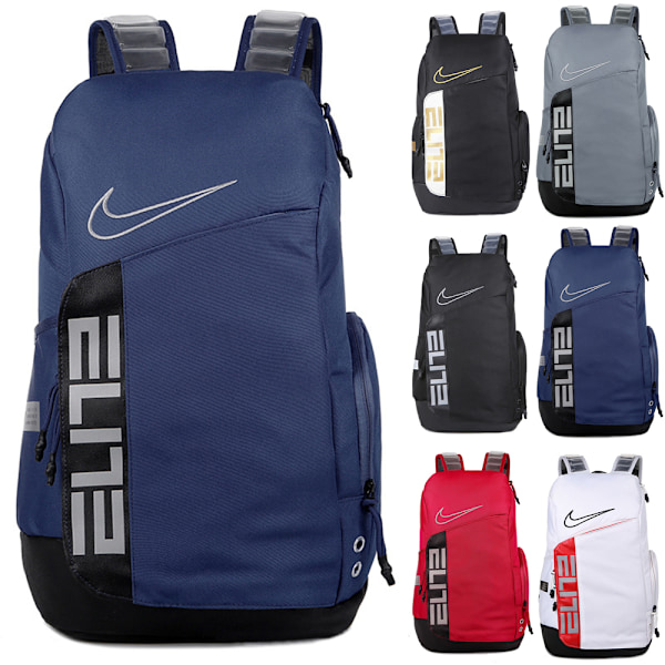 Nike Elite Pro Basketbollryggsäck Skolväska Unisex Gym Sport Resväska Svart Black Silver