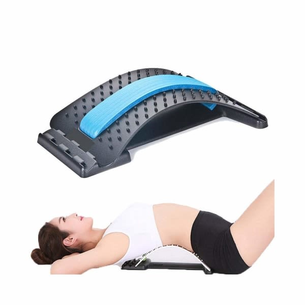 Back Stretcher Posture Massager for ryggavslapping (blå)
