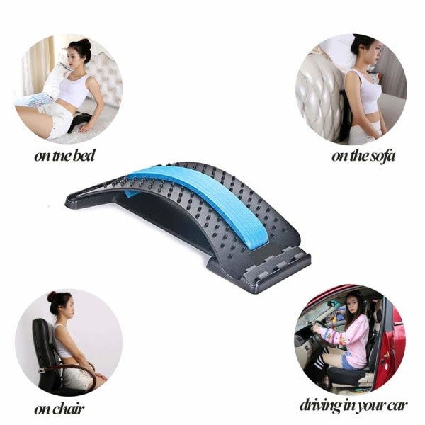 Back Stretcher Posture Massager for ryggavslapping (blå)