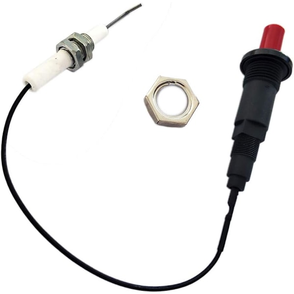 Paket piezo tändare gasgrilltändare med tryckknapp Universal keramisk elektrod 30 cm