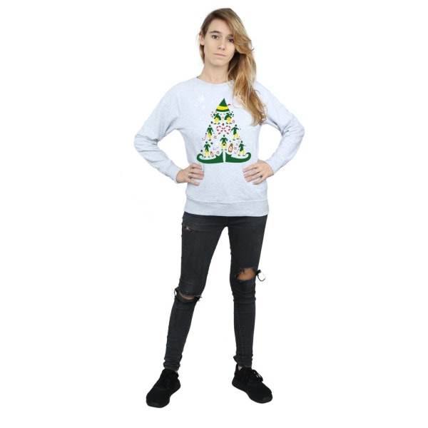 Elf Ladies/Ladies Christmas Tree Sweatshirt S Sports Grey S