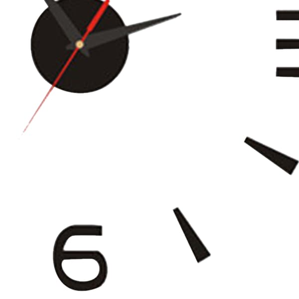 DIY Wall Clock 40cm Small Black Modern Simple European Style Silent Acrylic Frameless DIY 3D Wall Clock-FF-